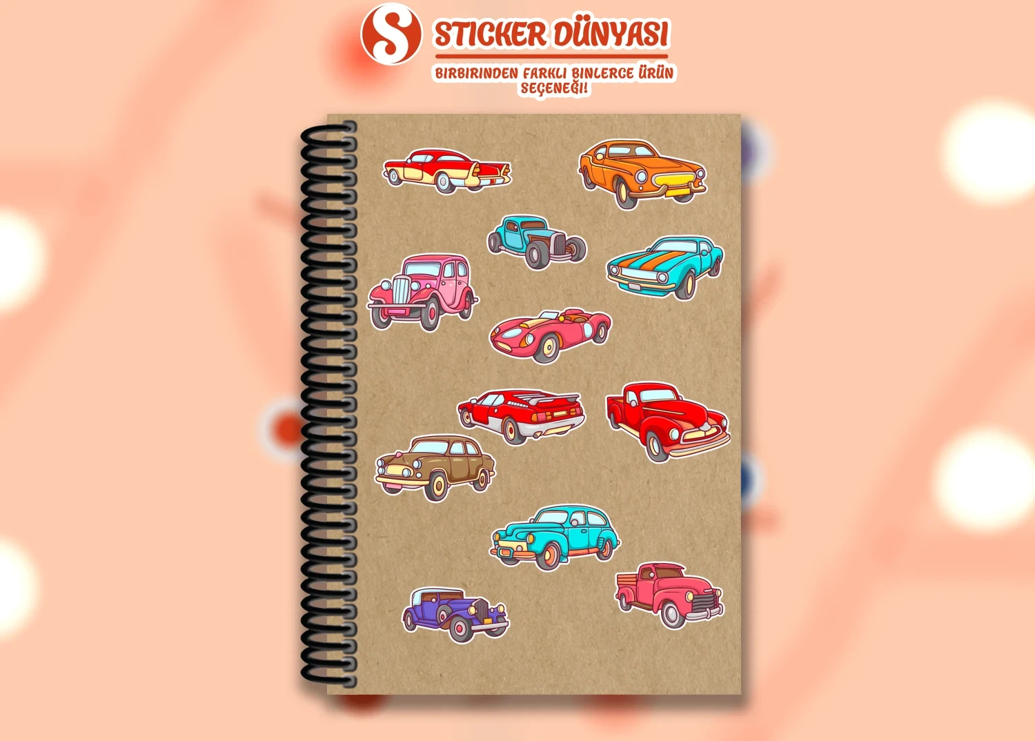 Nostaljik Arabalar Görseli Sticker Koleksiyonu (Nost. Arabalar1) görsel 3